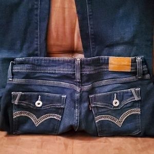 Levi's 529 Curvy Boot Cut Blue Jeans Size 8